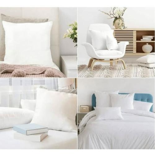 Pack of 2 Size 18x18 Color White THROW PILLOW, SOFA PILLOW, OUT DOOR PILLOW, COUCH PILLOW, BEDDING PILLOW Inserts (Set of 2, White), 18x18 Inches - Lightweight Fillers for Sofa, Bed, and Home Décor (18x18 Inch (Pack of 2)