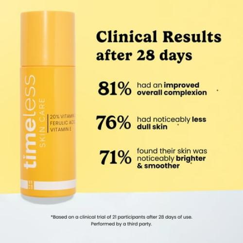 Timeless Skin Care 20% Vitamin C Serum with Vitamin E & Ferulic Acid, 4 oz