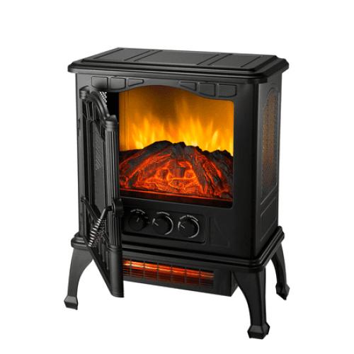 Mainstays New 2-Setting 3D Electric Stove Heater with Life-like Flame, Black
