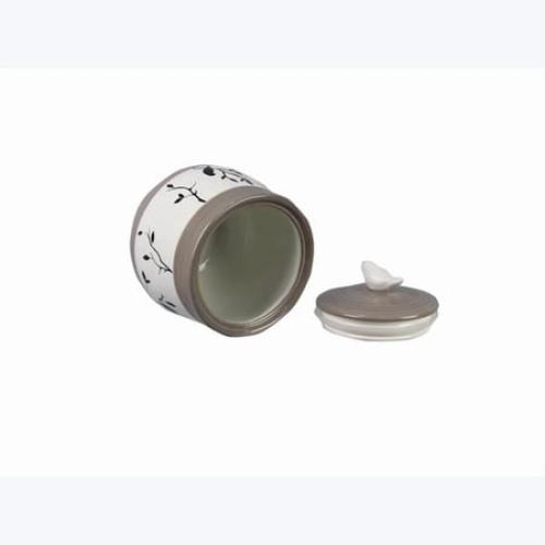 Youngs 21222 Ceramic Botanical Design Canister with Silicon Seal, Set of 4