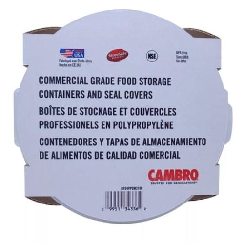 Cambro Round Translucent Food Container with Lid 4 Quart (Pack of 3)