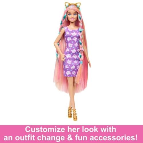 Barbie® Fun & Fancy™ Hair Doll with Extra-Long Colorful Blonde Hair and Styling Accessories