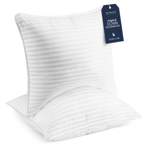 Set of 2 Beckham Hotel Collection Euro Size Throw Pillows (Set of 2)