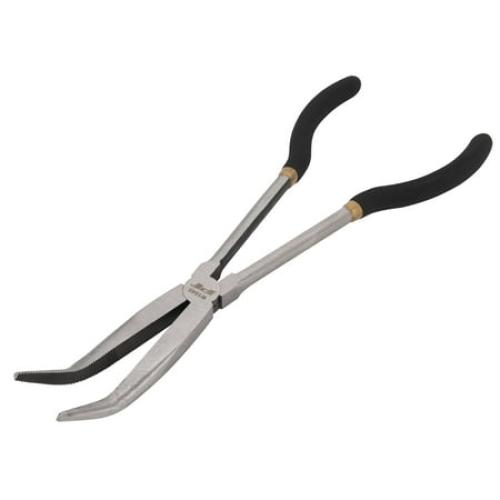 Performance Tool W1045 11-Inch Long Reach 45-Degree Bent Long Nose Pliers, Black