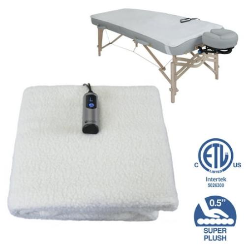 Earthlite Massage Table Warmer & Fleece Pad (2in1), ETL Certified, 3 Heat Settings, 13ft Cord/Heating Pad / 1 Year Replacement Guarantee