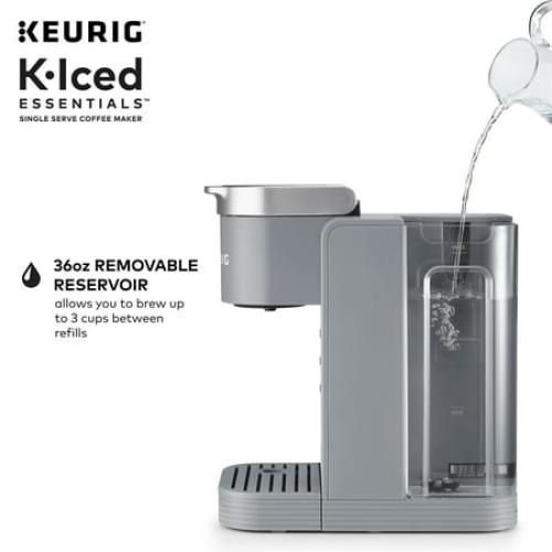 Keurig K-Iced Essentials Gray Iced and Hot Single-Serve K-Cup Pod Coffee Maker