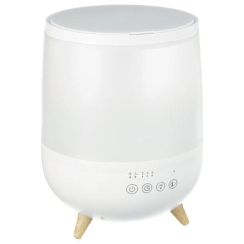 Equate Ultrasonic Humidifier, Diffuser, Cool Mist, Visible Mist, Filter-Free, 0.5 Gallon, White and Wooden