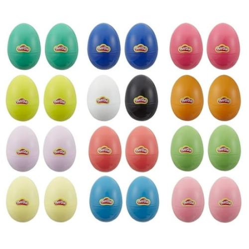 Set of 24 Play-Doh Eggs 24-Pack of Non-Toxic Modeling Compound for Kids 2 Years and Up for Party Favors, Easter Basket Stuffers, Pinata Toys, and More