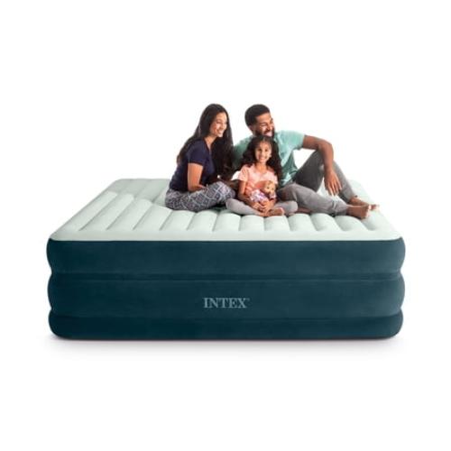 Intex 24 King Dream Lux Pillow-Top Dura-Beam Airbed Mattress with Built-in Pump