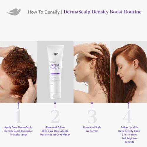 Dove Derma Scalp Density Boost Conditioner with Lamellar Serum, Glycerin and Zinc   Peptides for Hair Loss and Breakage, 9 fl oz 1 Count