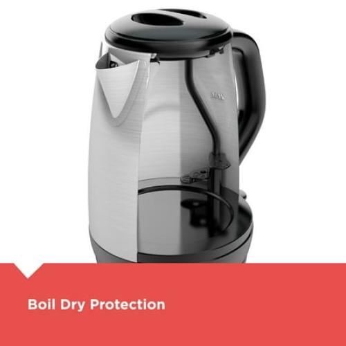 BLACK DECKER 1.7 Liter Electric Cordless Kettle, Stainless Steel