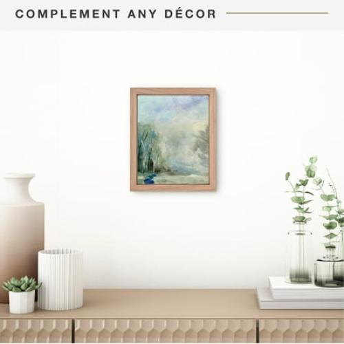 MCS Canvas Float Frames 16x20 Frame, Black Frame for Finished Canvases, Vertical & Horizontal Wall Hanging Large Frame with Adhesive for Canvas Paintings (1-Pack)