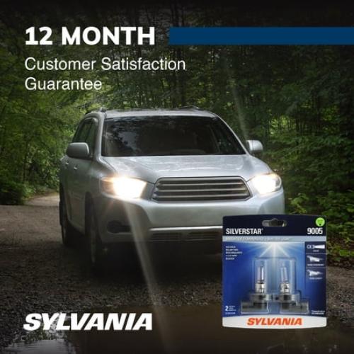 Sylvania 9005 SilverStar Halogen Headlight Bulb, 2 Pack, Compatible with Multiple Cars