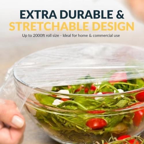 PAMI Clear Plastic Wrap 18 X 2000ft Saran Wrap with Dispenser Box for Home and Commercial Food Wrap, BPA-Free