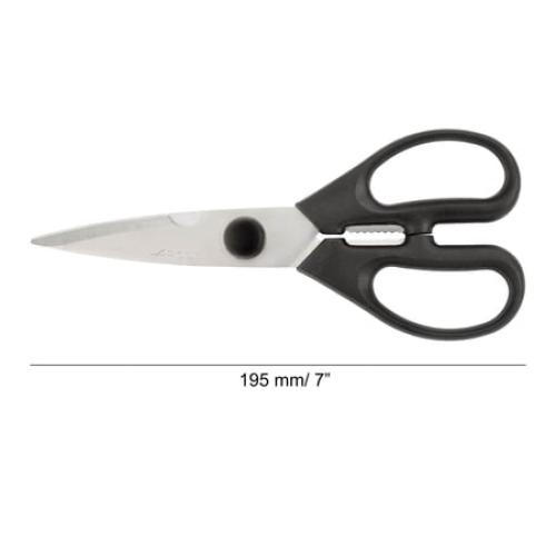 ARCOS 8-Inch Detachable Black Kitchen Scissors in Nitrum Stainless Steel