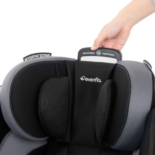 Revolve360 Extend All-in-One Rotational Car Seat with Quick Clean Cover (Revere Gray)