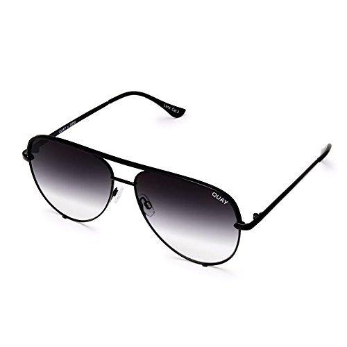Quay Australia HIGH KEY MINI Men's and Women's Sunglasses Aviator Sunnies - Black/Fade