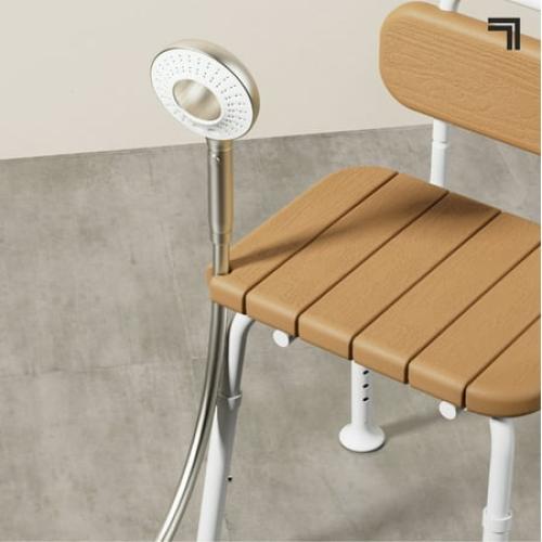 Sharper Image® Deluxe Shower Chair, Bath Seat for Seniors, Shower Bench with Back, Bathroom Safety