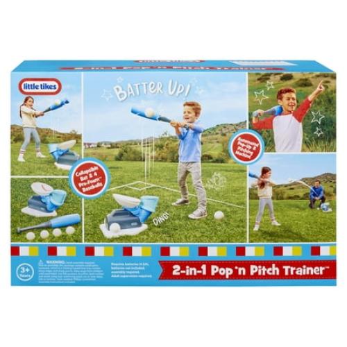 Little Tikes 2-in-1 Pop 'n Pitch Trainer, Outdoor Sports Experience, Boys and Girls Ages 3  MAY HAVE MISSING ACCESSORIES
