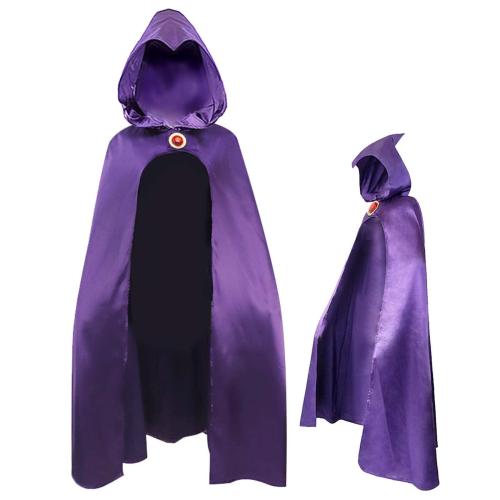vickkt Raven-Cosplay CloakDeluxe Hooded Cloak Purple Cape with Hood Halloween Uniform Cosplay Costume For WomenXS taitan Cloak-XS