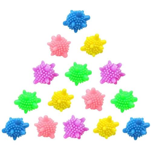 Laundry Scrubbing Balls Free and Cleaning Power Washer Balls Solid Colorful Laundry Balls For Washing Machine Lint Catcher Agitator Balls 15Pcs(Random Color)