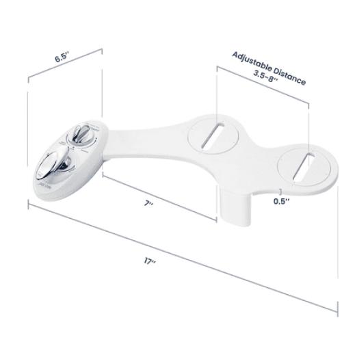 LUXE Bidet NEO 320 - Hot and Cold Water Bidet Attachment, Self-Cleaning, Rear and Feminine Wash White