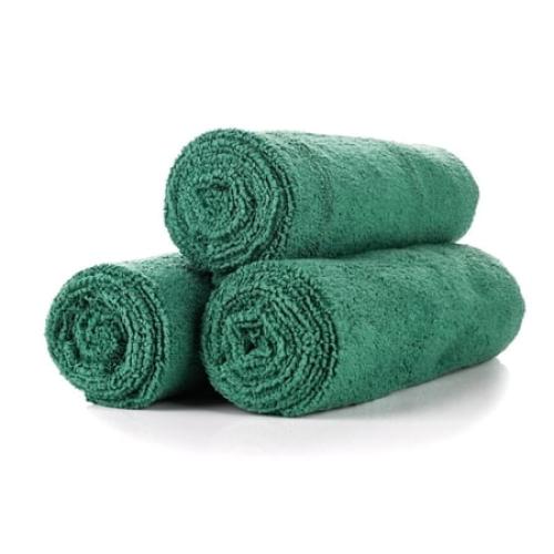 The Rag Company - Sport & Workout Towel - Gym Towels - 320gsm, 16in x 27in, Dark Green (3 Pack)
