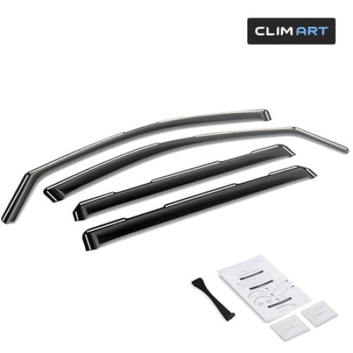 CLIM ART in-Channel Incredibly Durable Rain Guards for Chevy Silverado/Sierra 2500HD/3500HD 2020-2026 Crew Cab, Original Window Deflectors, Vent Window Visors, Vent Deflector, 4 pcs. - 620178