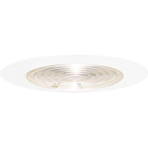 6 in. White Recessed Fresnel Shower Trim