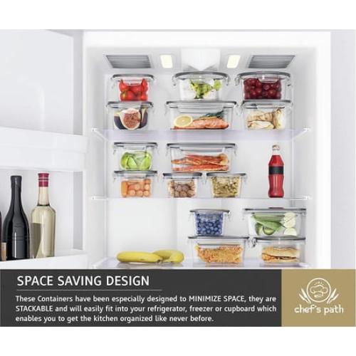 Chef's Path Plastic Food Storage Container Variety Set, 16 Count ❗MAY HAVE MISSING PIECES❗