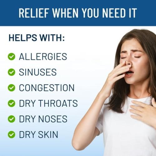 Everlasting Comfort Ultrasonic Cool Mist Humidifier for Bedroom (6L), Filterless Large Room Humidifiers, Lasts 50 Hours With Essential Oil Diffuser Tray, Quiet, Small Air Vaporizer (Black)