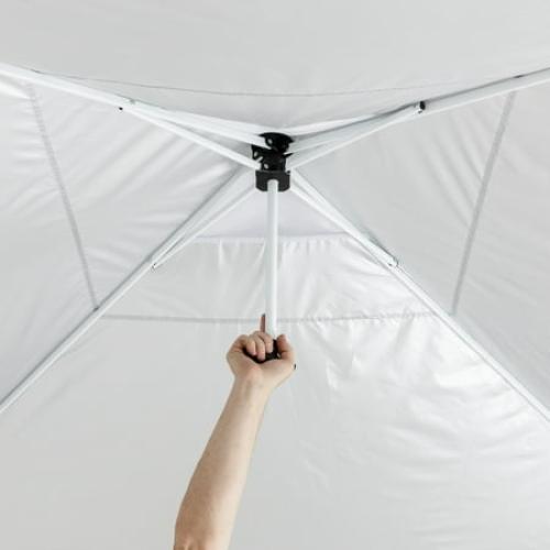 Ozark Trail 10x10 Instant Pop Up Canopy Tent with Simple Push Setup – Straight Leg Pop-Up Tent for Tailgating, Camping & Events, White