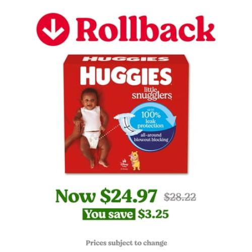 Huggies Little Snugglers Baby Diapers, Size Newborn (up to 10 lbs), 84 Count (Select for More)