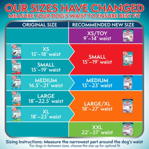 Simple Solution True Fit Disposable Female Dog Diaper - L/XL - 30 Count