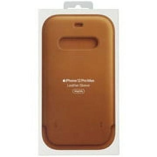 Official Leather Sleeve for MagSafe for iPhone 12 Pro Max - Saddle Brown