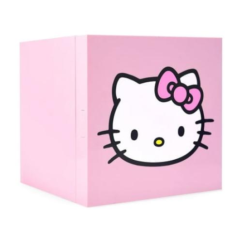 Size 6.7 Hello Kitty Pink Cooler Mini Fridge 6.7L Single Door 9 Can ACDC