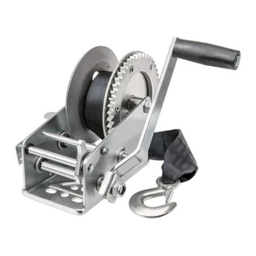 Silver 15Ft, Reese Towpower 7019400 Trailer Winch, Single-Speed, 600 lbs. Capacity, 15 Foot Strap