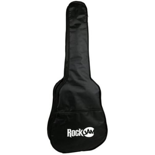 RockJam Natural Dreadnought Acoustic Guitar with Guitar Bag