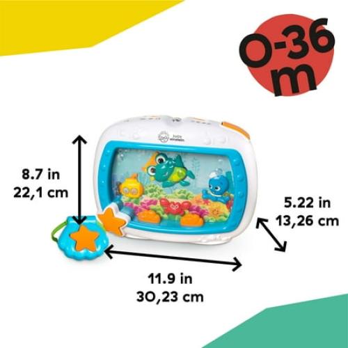 Baby Einstein Sea Dreams Soother Baby Sleep Sound Machine with Remote, Multicolor, Infants Ages 0 months