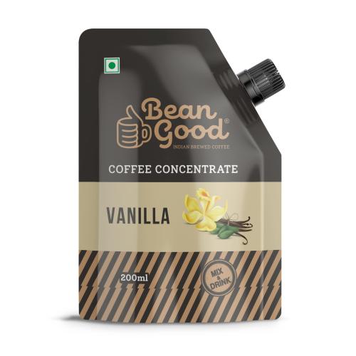 Bean Good Brew Coffee Concentrate - Iced Coffee Medium Roast Coffee Drinks 35X Coffee Shots Cold Coffee Brew Concentrate Coffee - 200 ml (Vanilla)