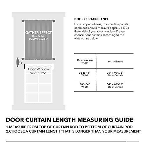 Deconovo Blackout Door Curtain – Thermal Insulated Privacy Curtain for French & Front Doors with Adjustable Tieback Room Darkening Energy Saving Noise ReducingDark GreyW54 x L721 Panel