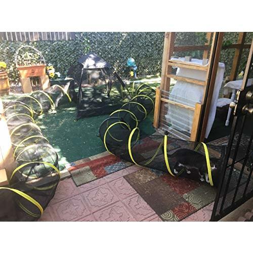 YDYL Alfa Gear Folding Cat Play Tunnel for Indoor CatEasy to Connect with Cat Tent with Zipper DoorsProduct Size 59 L x17 x17 2 PCS/Set