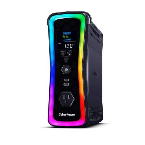CyberPower 1500VA 120-Volt Sine Wave Gaming UPS with RGB Lighting and Battery Backup
