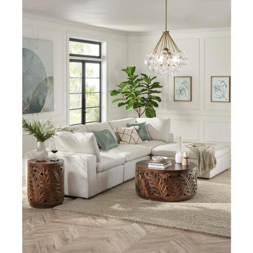 Brown Wood Pillar Candle Holder with White Wash Finish (Set of 3)