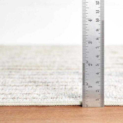 Malone Machine Washable Oatmeal 4 ft. x 6 ft. Indoor Area Rug