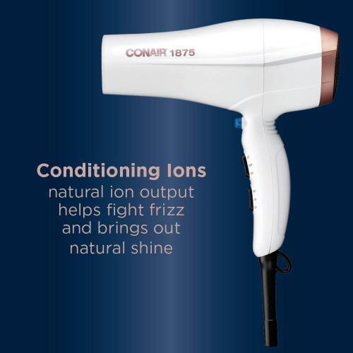 Double Ceramic 1875-Watt Hair Dryer in White