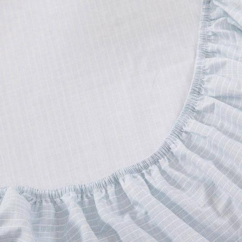 Ala Moana Stripe 4-Piece Blue Percale Cotton King Sheet Set