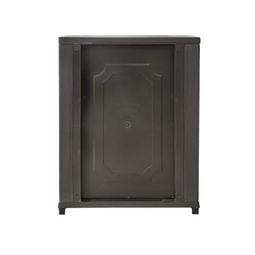 27.96 in. W x 37.40 in. H x 17.72 in. D Resin 3-Shelf Freestanding Cabinet in Espresso