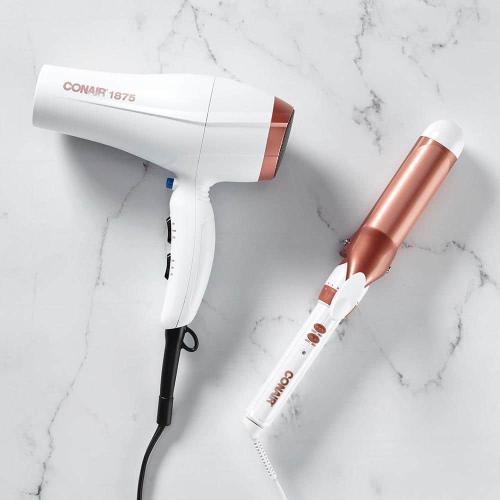Double Ceramic 1875-Watt Hair Dryer in White