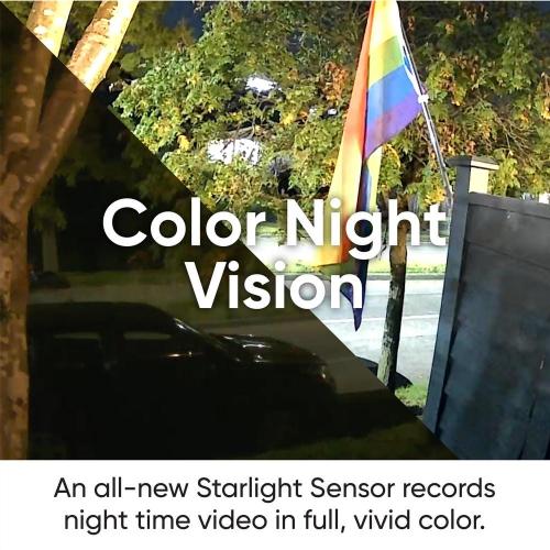 Cam v3 1080p HD Indoor/Outdoor Wired Home Security Camera, Color Night Vision, with Cam Plus A.I. 3-Month Service